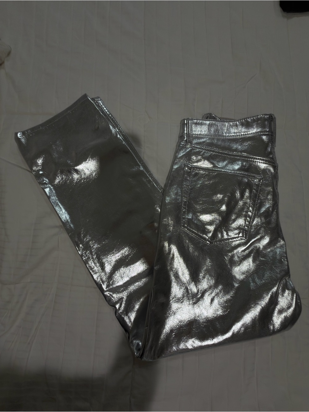 Gap vegan leather silver pants